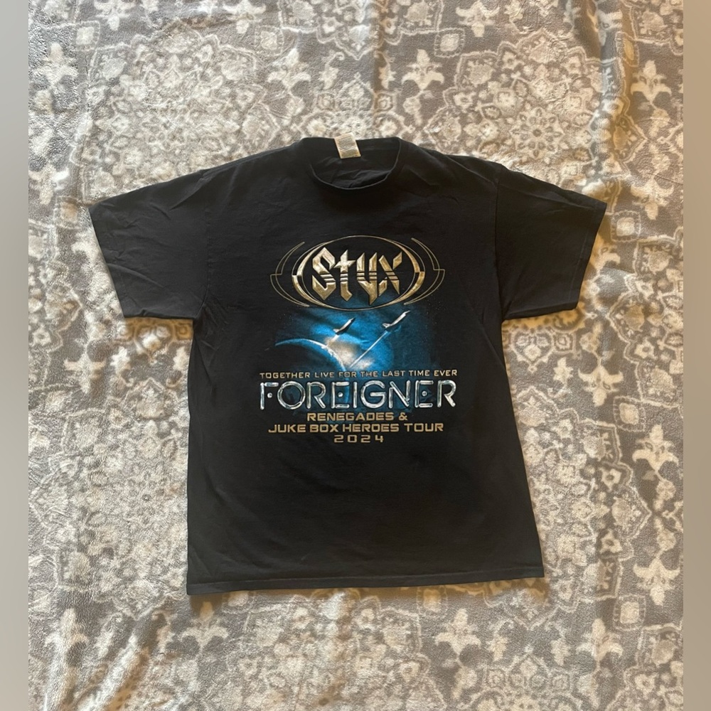 Styx & Foreigner "Together Live for the Last Time Ever" Tour Shirt Men's Size L